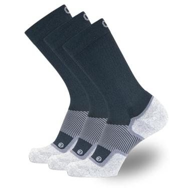 Imagem de OrthoSleeve Meias para diabéticos e neuropatias (pacote com 3), Gola redonda preta, P