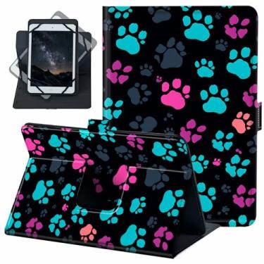 Imagem de Capa universal para tablet Android 10 de 10,1 polegadas, rotação de 360 graus, capa fólio de couro PU para iPad 9,7/10,2/10,5/Galaxy Tab 9-10,5 polegadas/Fire HD 10 e mais tablet de 9,0 a 10,5