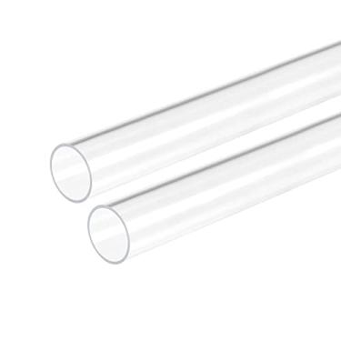 Imagem de DMiotech 2 tubos de acrílico transparente de 18 mm x 20 mm, tubo de plástico rígido para tubo de água de aquário, sistema de resfriamento de água, encanamento