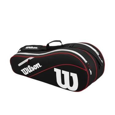 Imagem de WILSON Bolsa para raquete de tênis Advantage III - comporta até 6 raquetes, preto/branco/vermelho