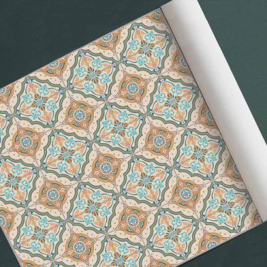 Imagem de Papel de parede adesivo azulejo ladrilho modelo retro - D. Lima Produt