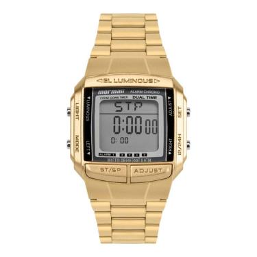 Imagem de Relógio Mormaii Masculino Ref: Mo04001a/7d Vintage Digital Dourado