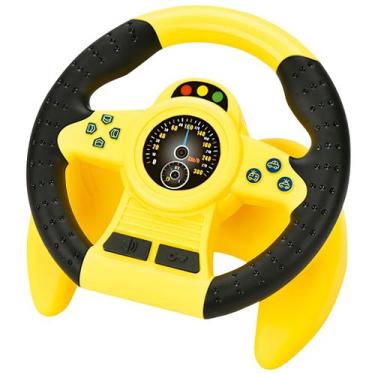 Imagem de Volante Giro 360 Brinquedo Som Música Com Alça Carro Ventosa Dm Toys, 