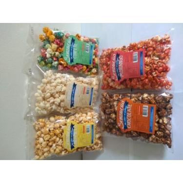 Imagem de Pipoca sensação 60g mix chocolate caramelo leite ninho morango confete