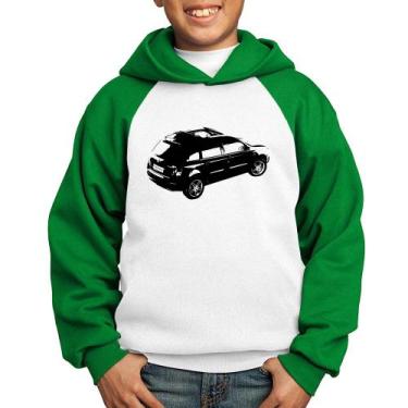 Imagem de Moletom Infantil Carro Stilo Blackmotion - Foca na Moda, Branco, Verde