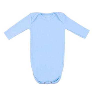 Imagem de Body Bebê Manga Longa  Manga Curta Menino e Menina - baby, Azul manga 