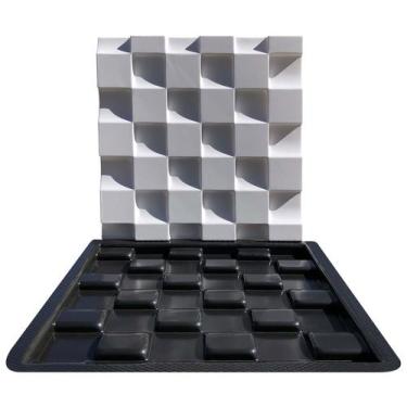 Imagem de Forma 3D Gesso e Cimento ABS - Xadrez 50x50 - XMOLDES