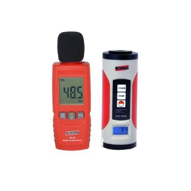 Imagem de Kit Decibelímetro Digital Sonoro 30 A 130db Máx Mín Hold Microfone Ala