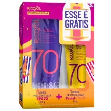 Imagem de Kit Protetor Solar Fps 70 180g + Facial 50g - Ricosol - Anasol