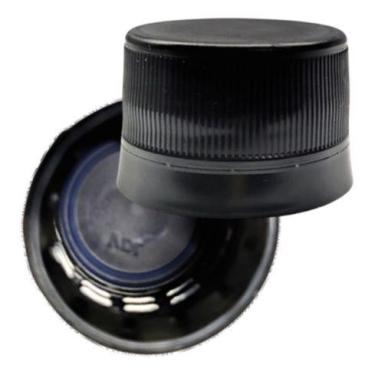 Imagem de 100 Tampas Preta Perfil Baixo Lacre Vedame Pet 28 Mm Atacado - MILÊNIO