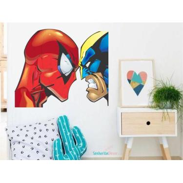 Imagem de adesivo de parede wolverine e homem aranha - Senhorita Decor
