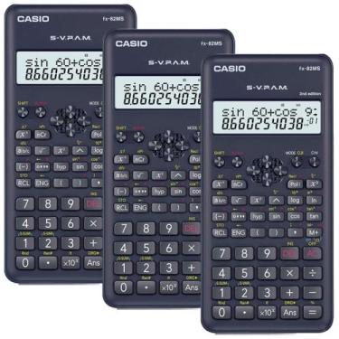 Imagem de KIT 3 Calculadora Científica Casio FX-82MS 2nd Edition 240 Funções S-V