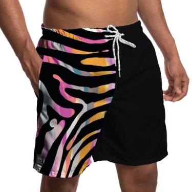 Imagem de Short Tactel Masculino com Bolsos Estampado 1090 - Pierre Couto, G, Ma