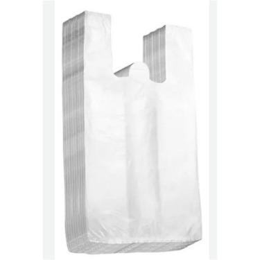 Imagem de Sacola lisa 60x80 modelo cesta básica com 3k. Resistente - Plastic