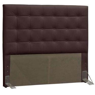 Imagem de Cabeceira Box Solteiro Paris 90 cm Suede Marrom - MD Poltronas