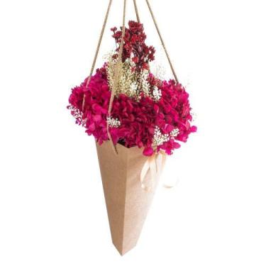 Imagem de Bouquet Cesta Charm Flor Seca Desidratada By de_decora - Tem Flores