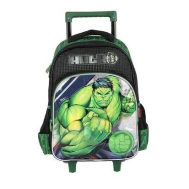 Imagem de Mochila de Rodinhas Sem alça Luxcel Avengers Hulk Verde-Masculino