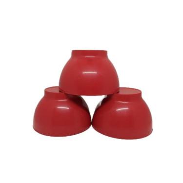 Imagem de Kit 10 Bowl Cumbuca P/ Sopas Caldos Sobremesa Plástico 700 Ml Vermelho