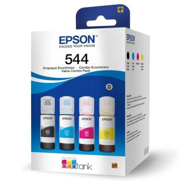 Imagem de Refil de Tinta Epson T544 - Kit com 4 cores - Para Impressoras L3110 L3150 L3210 L3250 L5190