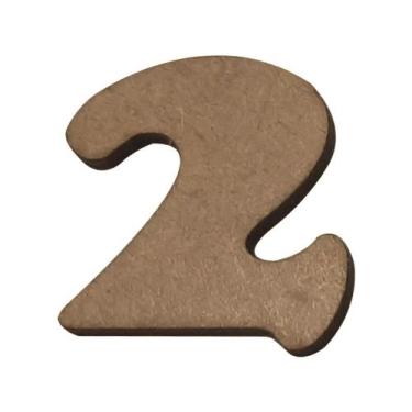 Imagem de Número para Aplique Kit 18un Artesanato 2,5cm Mdf Madeira - ATACADÃO D