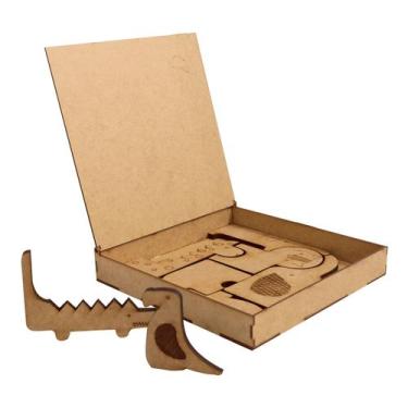 Imagem de Quebra Cabeça Infantil Pedagogico Animais 20x20 Mdf Madeira - Atacadão