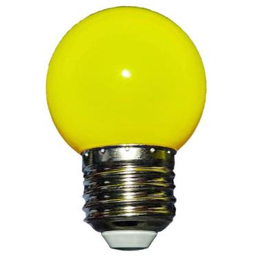 Imagem de Kit 10 Lâmpadas Led Mini Bulbo Bolinha E27 1w Coloridas 110V 220V - Em