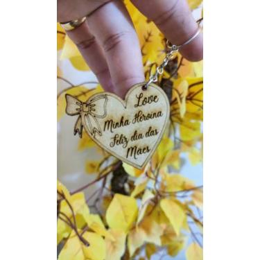 Imagem de 70 UNIDADES Chaveiro MDF COMPLETO PRONTO PARA USO dia das Mães - Mavin