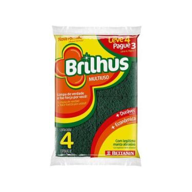 Imagem de Esponja Bettanin Brilhus Multiuso BT4514 - 4 Unidades, 1