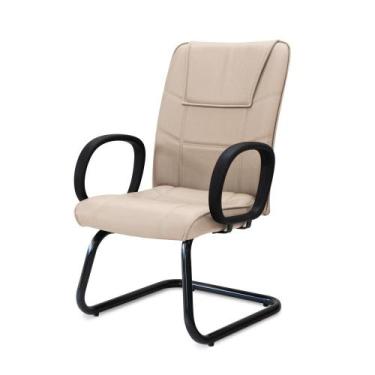 Imagem de Cadeira Diretor Venézia Pé Continuo Braços 0077 - Flex Cadeiras, Beige