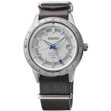 Imagem de SEIKO Relógio automático Presage Style 60's GMT 110º aniversário edição limitada SSK015J1