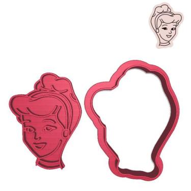Imagem de Cortador Marcador Cabeça Princesa Cinderela Elegante - DOCE IMPRESSO, 