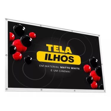 Imagem de Telão De Projeção 180 Polegadas Tela Lona Retroprojetores - Tela De Pr