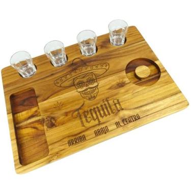 Imagem de copinho shot tequila doses com tábua - Carmisini
