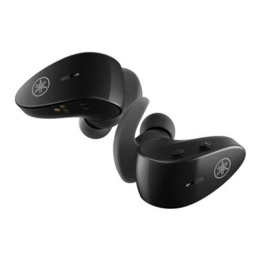 Imagem de YAMAHA TW-ES5A True Wireless Sport Earbuds com Bluetooth 5.2, IPX7 à prova d'água, ajuste seguro, som premium, Qualcomm CVC captura de voz clara, cuidados auditivos e som ambiente (preto)