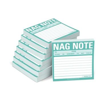 Imagem de Pacote com 8 notas adesivas Knock Knock Nag Note, blocos de notas para fazer na lista, 7,6 x 7,6 cm, 100 folhas cada