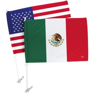 Imagem de Copa do Mundo 2022 México Pacote de bandeira de carro Bandera americana para carros Decorações de automóveis Pequeno Banner para decoração de janela Clipe de mastro Acessórios FIFA Fãs de esportes futebol ao ar livre Presentes mexicanos Feito nos EUA
