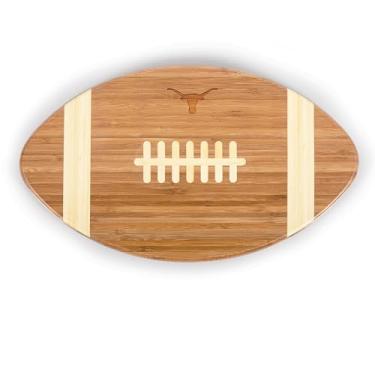 Imagem de PICNIC TIME NCAA Texas Longhorns Touchdown! Tábua de queijo de futebol, placa de charcutaria inovadora, travessa de servir, tábuas de queijo, tábuas de charcutaria, tábua de corte de madeira, (Bambu)