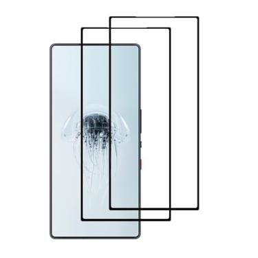 Imagem de UPONEW Pacote com 2 protetores de tela para ZTE Nubia Red Magic 10 Pro/10 Plus 2024 6,8 polegadas preto antiarranhões de vidro temperado
