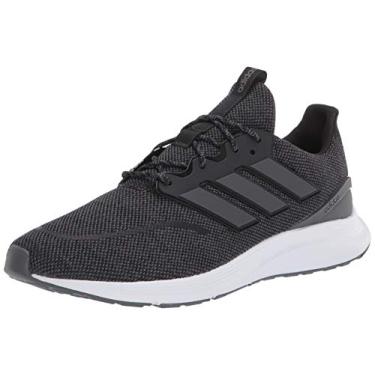 Imagem de adidas Sapato de corrida largo masculino Energyfalcon, Núcleo preto/cinza/branco, 7.5
