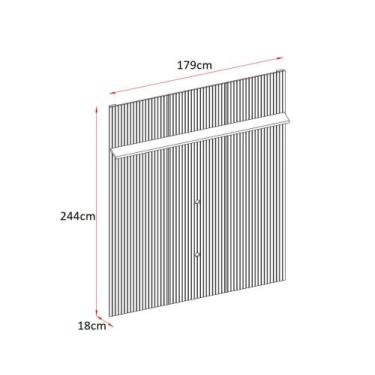 Imagem de Painel Piso-Teto New Interlagos para TV de até 65 polegadas - Cumaru -
