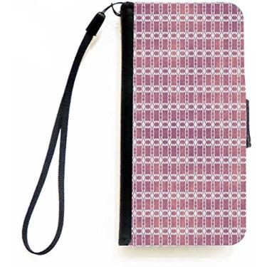 Imagem de Rikki Knight Capa carteira flip com quadrados de mosaico rosa Dusty com aba magnética para Apple iPhone 5c