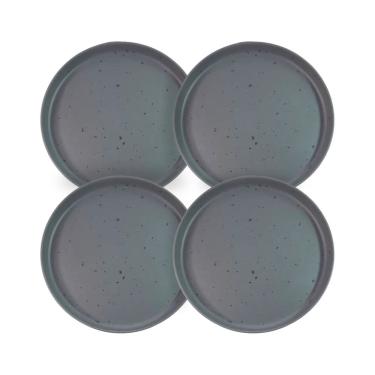 Imagem de Kit 4 Pratos De Mesa Linha Orgânica Cinza 27Cm - Ad