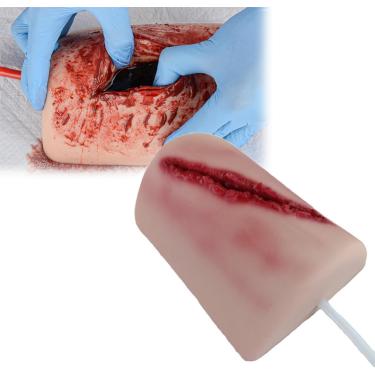 Imagem de Simula treinamento de torniquete e envolvimento de feridas, modelo de treinamento de embalagem de feridas na coxa, treinador de torniquete de controle de sangue, material de silicone, treina