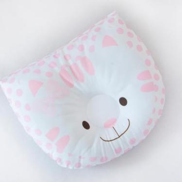 Imagem de Travesseiro Almofada Anatômico de Bichinhos para Bebê Feminino e Masculino RN (Gata Rosa)