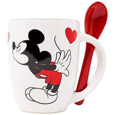 Imagem de Caneca de café expresso Disney Mickey e Minnie se beijando, 118 g
