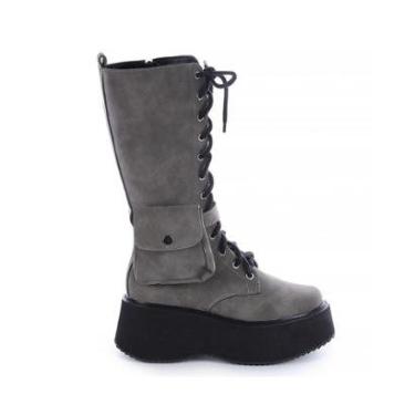 Imagem de Bota Coturno Plataforma Cano Alto Suzy Ônix-Feminino