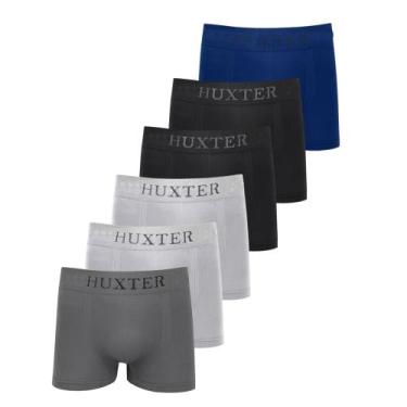 Imagem de Kit 6 Cuecas Masculinas Boxer Microfibra Huxter Colors, GG
