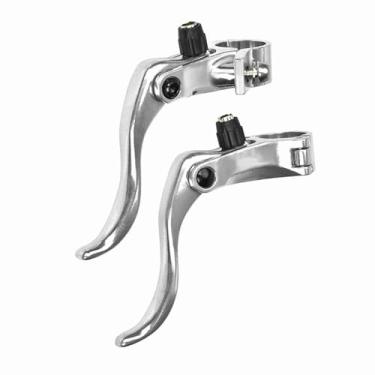 Imagem de Alavanca de Freio, Alavanca de Freio de Bicicleta Preta/prata, 24mm, 1 par para Bicicleta de Estrada, Mountain Bike, Aplicações Personalizadas, Engrenagem Fixa, Velocidades