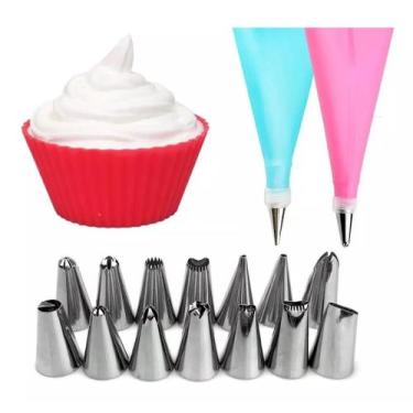 Imagem de 12 Bicos Confeitar Decorar Bolos Tortas Ovos De Pascoa Kit Confeitar P
