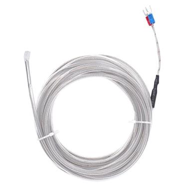 Imagem de Sonda de sensores de termopar QANYEGN, sensor de termopar aterrado tipo K, detector de temperatura de sonda de aço inoxidável para substituição (Aço inoxidável+PTFE 4)